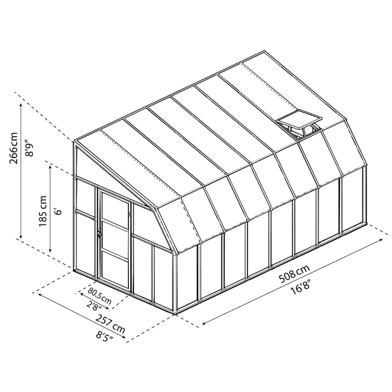 Palram-Canopia Sun Room - Clear (8x16 ft)