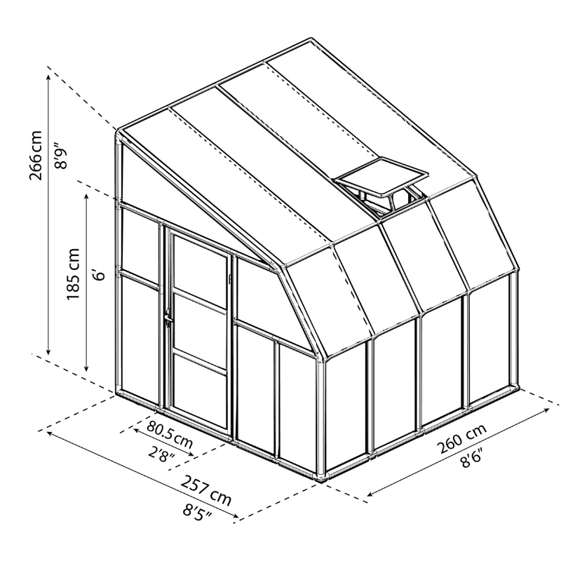 Palram-Canopia Sun Room - Clear (8x8 ft)