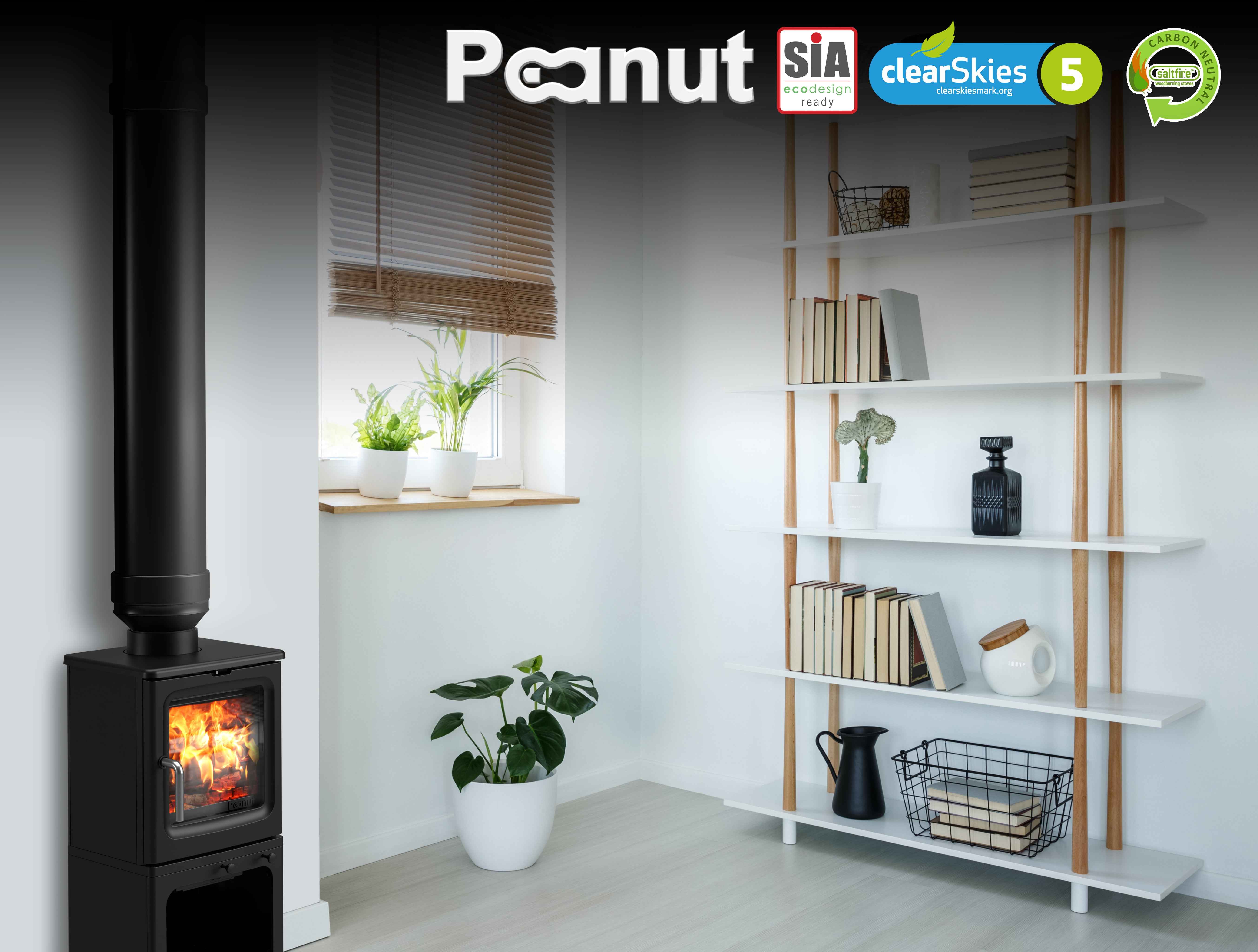 Saltfire Peanut 3 Tall 3kW Wood Burning Stove Saltfire