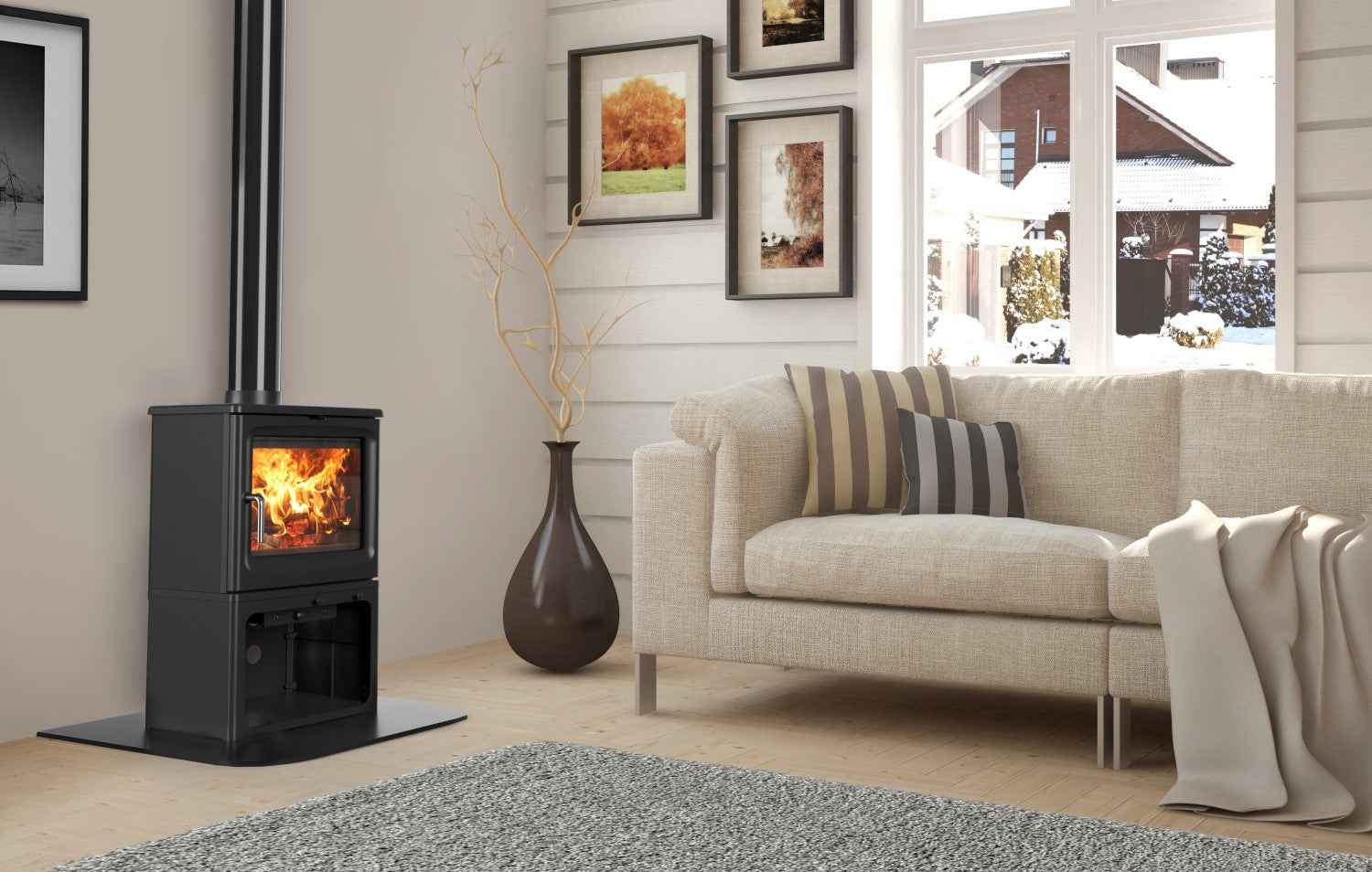Saltfire Peanut 8 Tall 8kW Wood Burning Stove Saltfire