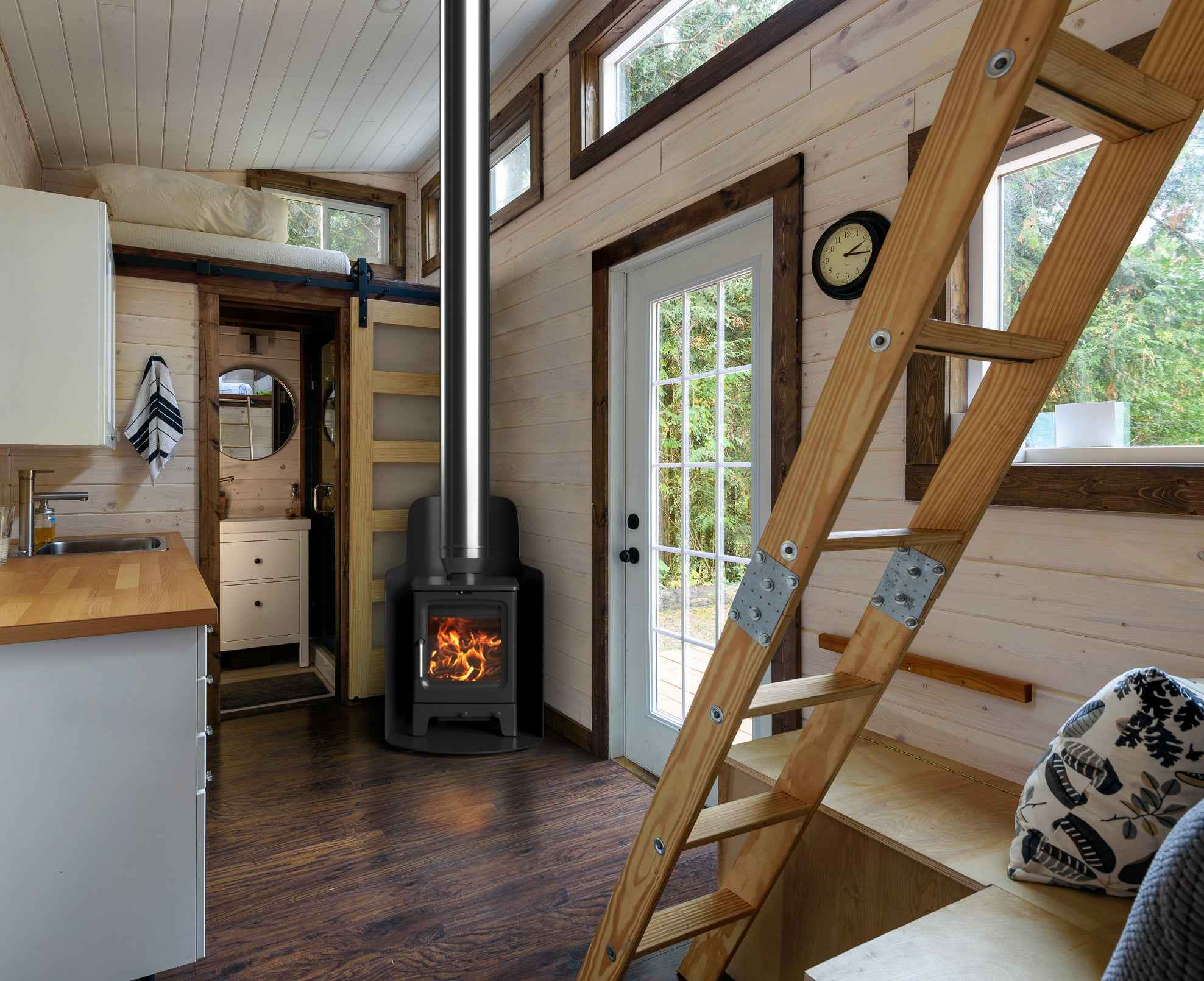 Saltfire Peanut 3 Tall 3kW Wood Burning Stove Saltfire