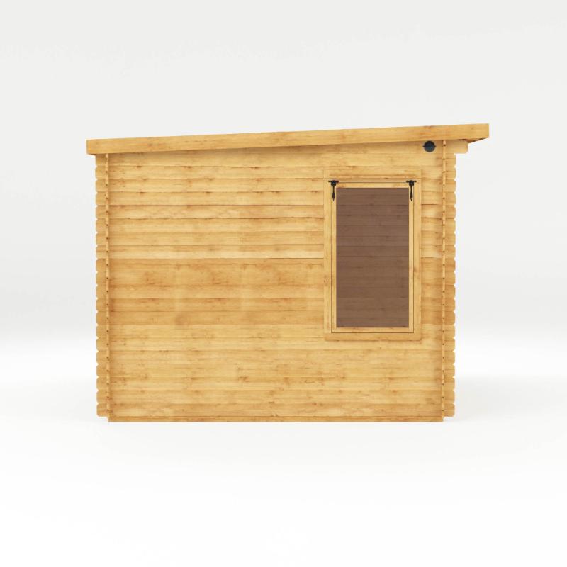 Mercia Pent Log Cabin With Side Shed - 4.1m x 3m (19mm)