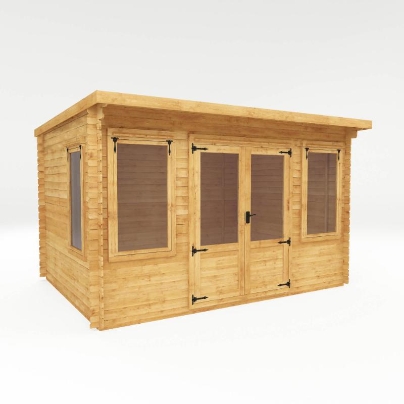 Mercia Pent Log Cabin - 4m x 3m (19mm)