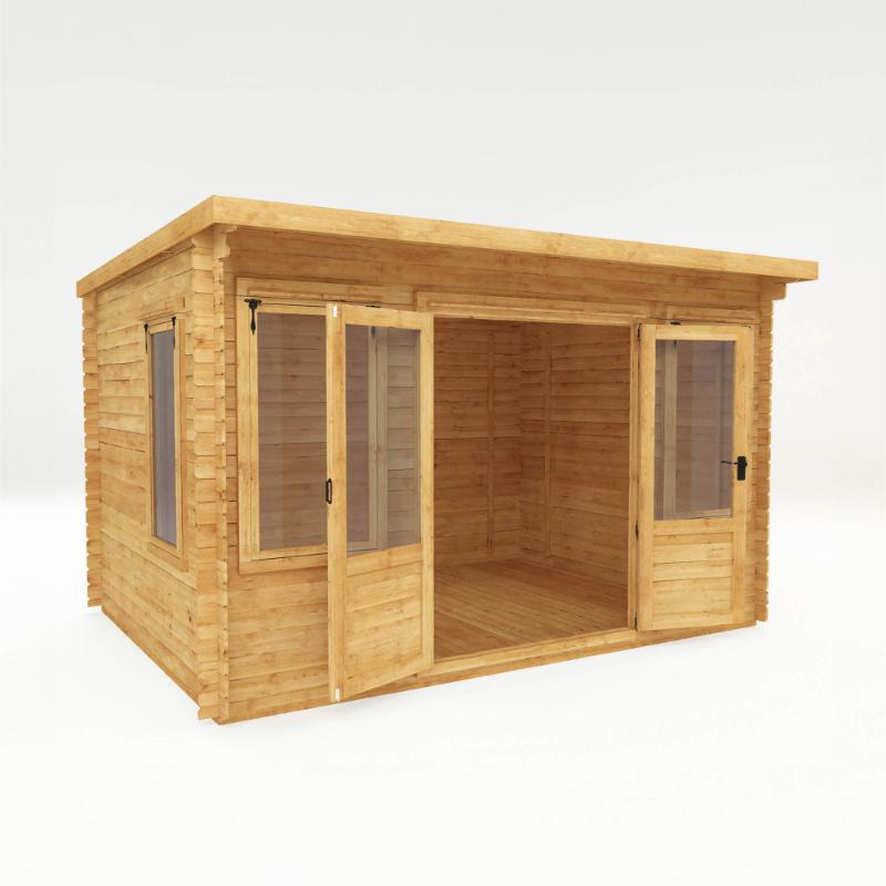 Mercia Pent Log Cabin - 4m x 3m (19mm)