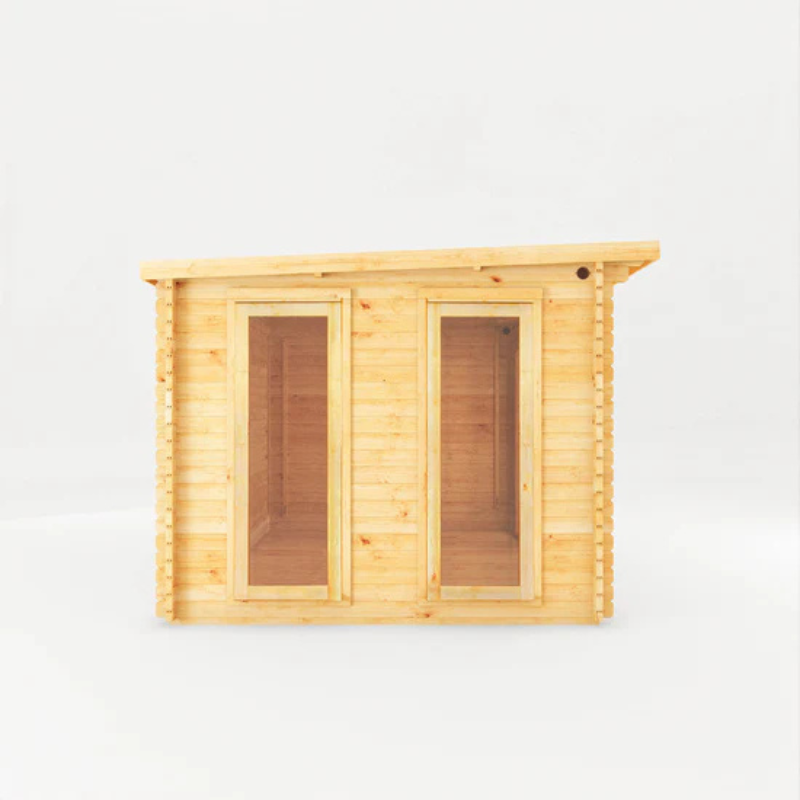 Mercia Pent Log Cabin With Side Shed - 5.1m x 3m (19mm)