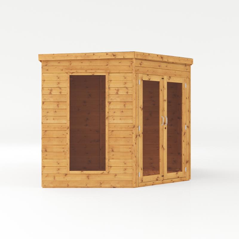 Mercia Premium Corner Summerhouse With Side Shed - 8ft x 12ft