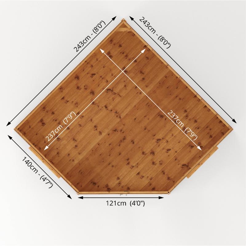 Mercia Premium Corner Summerhouse - 8ft x 8ft