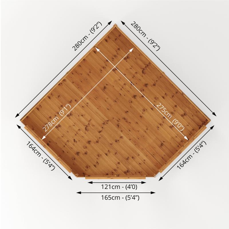 Mercia Premium Corner Summerhouse - 9ft x 9ft