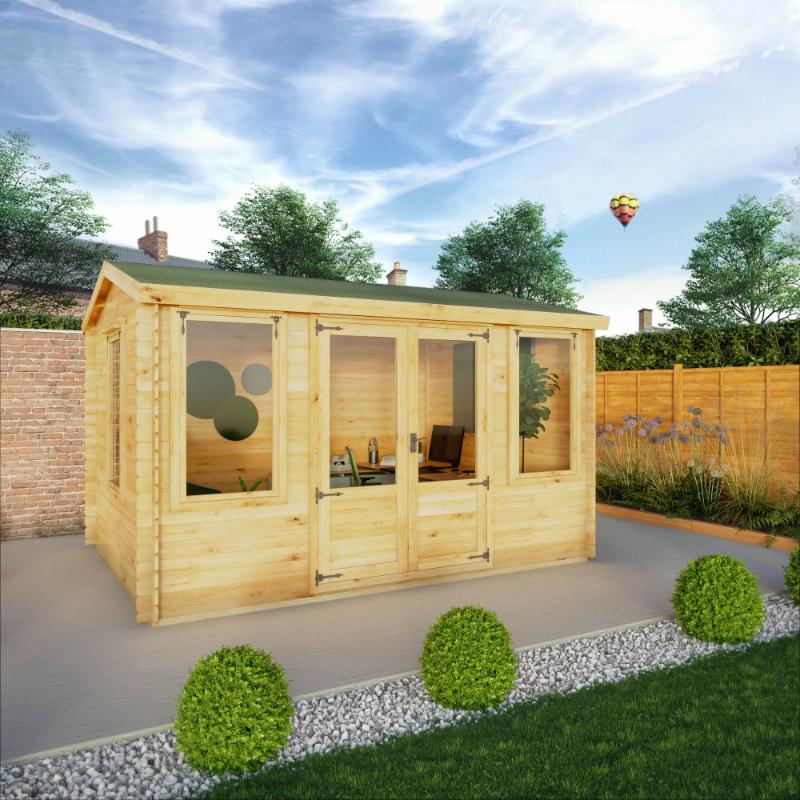 Mercia Reverse Apex  Log Cabin - 4m x 3m (19mm)