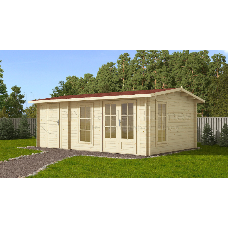 Eurovudas Rose Log Cabin - 6m x 4m