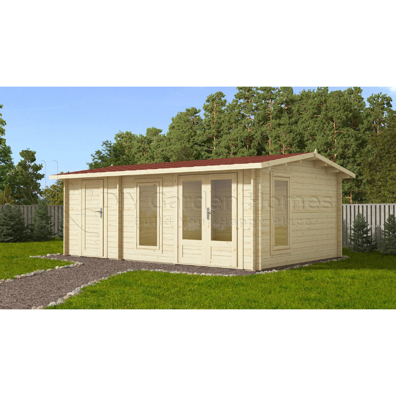 Eurovudas Rose Log Cabin - 6m x 4m