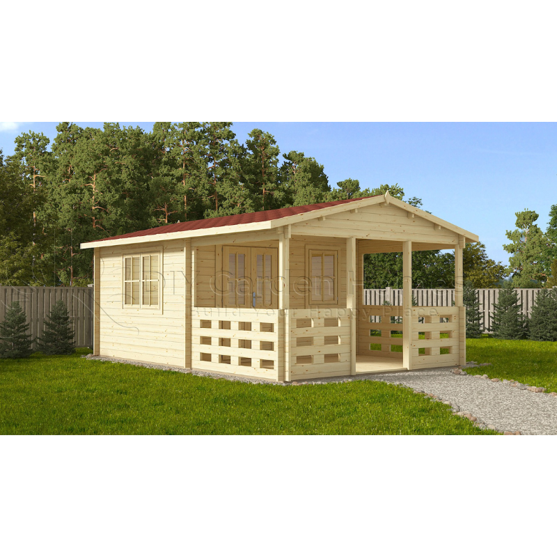 Eurovudas Roy Hot Tub Log Cabin - 4m x 6m