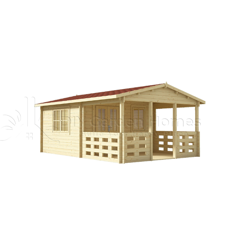 Eurovudas Roy Hot Tub Log Cabin - 4m x 6m