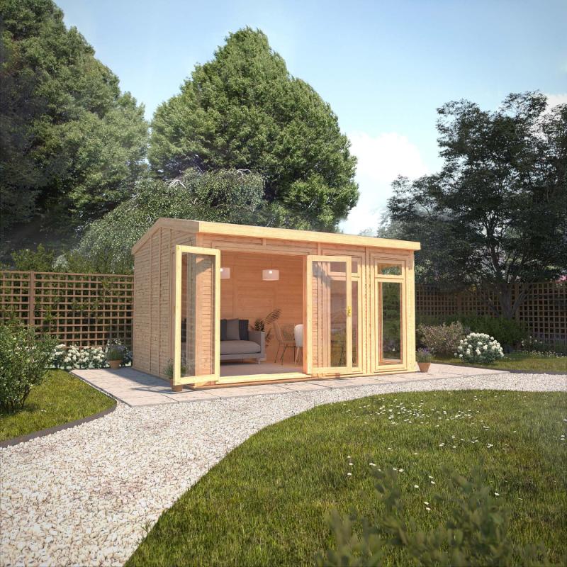 Sherwood Rufford Insulated Garden Room - 4m x 3m (72mm)