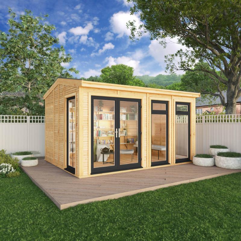 Sherwood Rufford Insulated Garden Room - 4m x 3m (72mm)