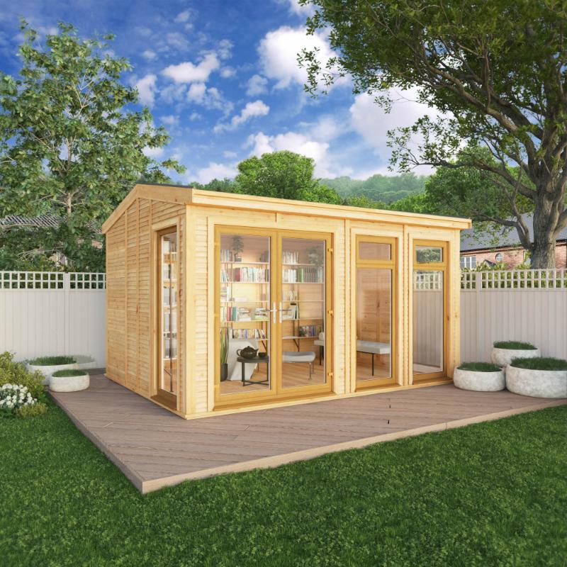 Sherwood Rufford Insulated Garden Room - 4m x 3m (72mm)