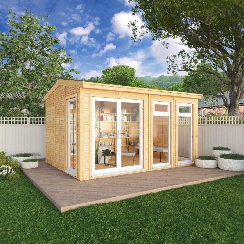 Sherwood Rufford Insulated Garden Room - 4m x 3m (72mm)