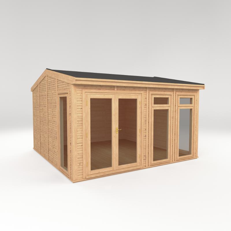 Sherwood Rufford Insulated Garden Room - 4m x 4m (72mm)