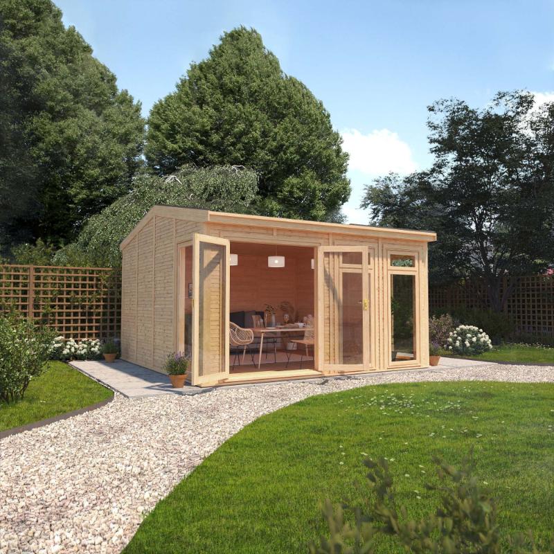 Sherwood Rufford Insulated Garden Room - 4m x 4m (72mm)