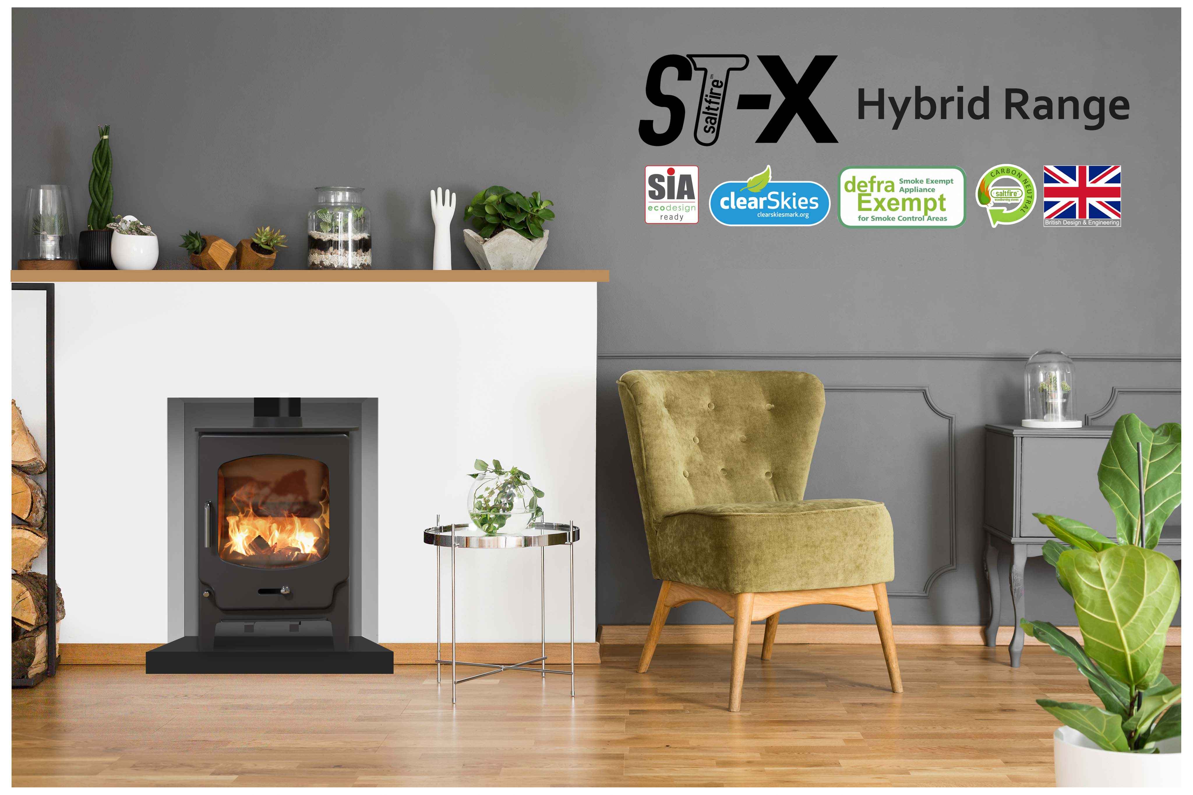 Saltfire ST-X5 5kW Wood Burning And Multi Fuel Stove Saltfire