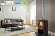 Saltfire ST-X8 Tall 8kW Wood Burning And Multi Fuel Stove Saltfire