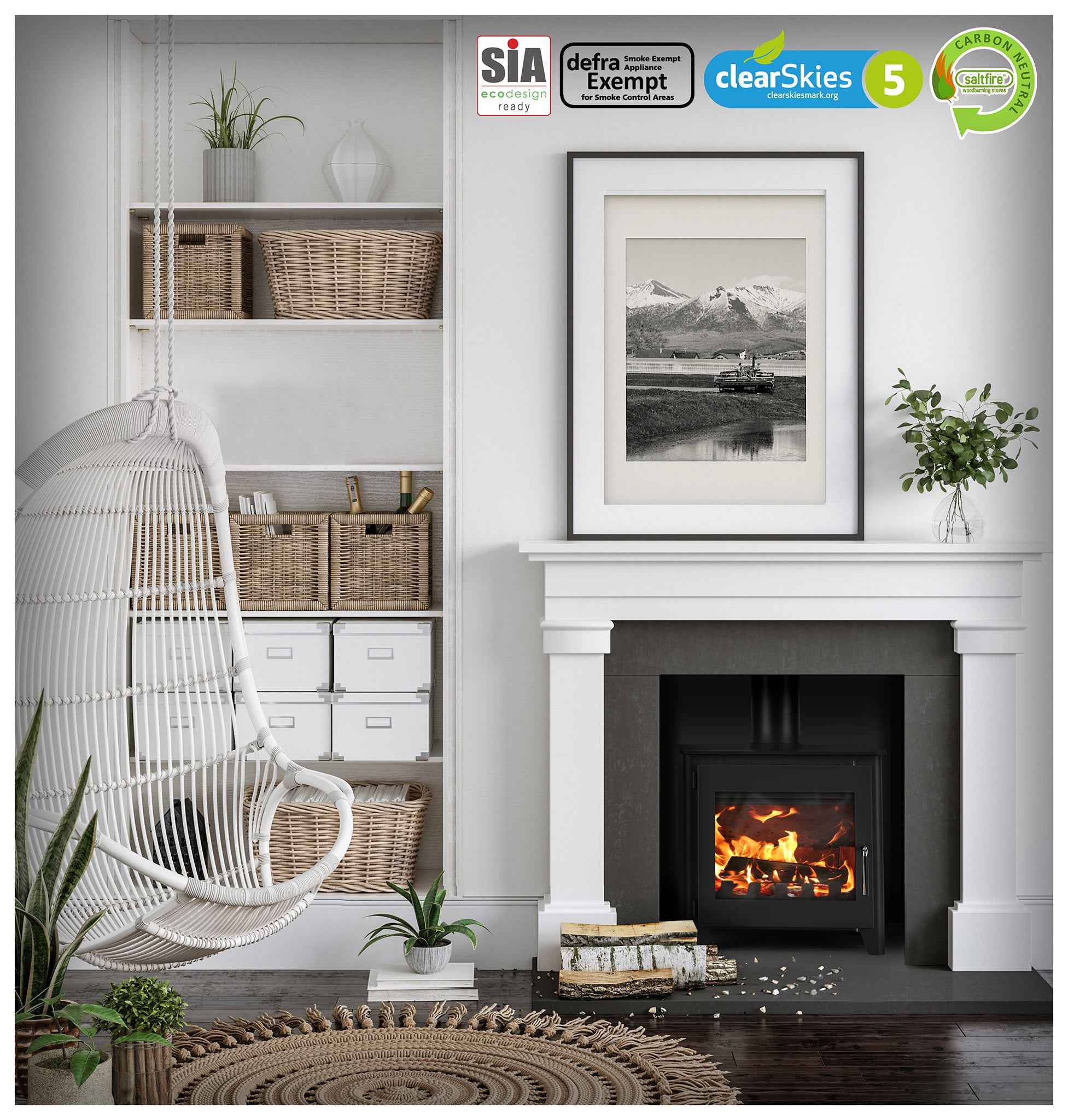 Saltfire ST3 7.3kW Wood Burning Stove Saltfire