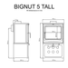 Saltfire Bignut 5 Tall 5kW Wood Burning Stove Saltfire
