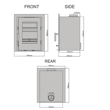 Saltfire CS5 Cassette 5kW Inset Stove Saltfire