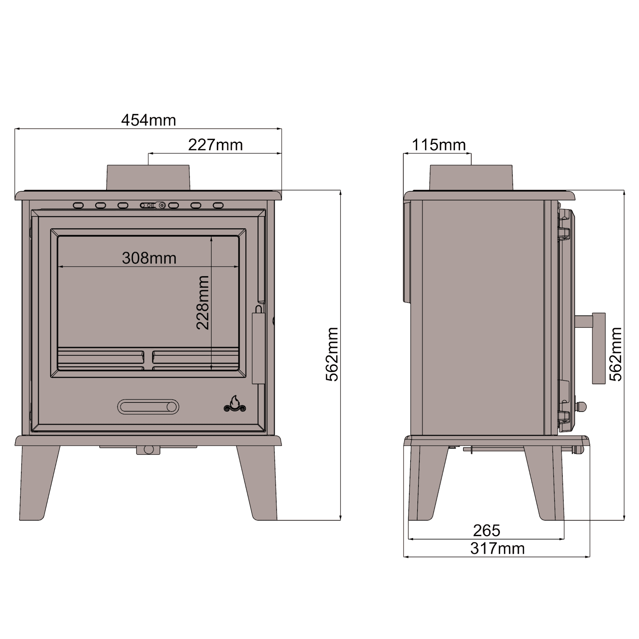 Saltfire Classic 5kW Wood Burning Stove Saltfire