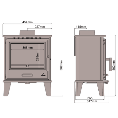 Saltfire Classic 5kW Wood Burning Stove Saltfire