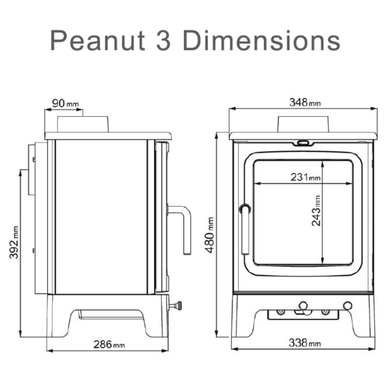 Saltfire Peanut 3 3kW Wood Burning Stove Saltfire