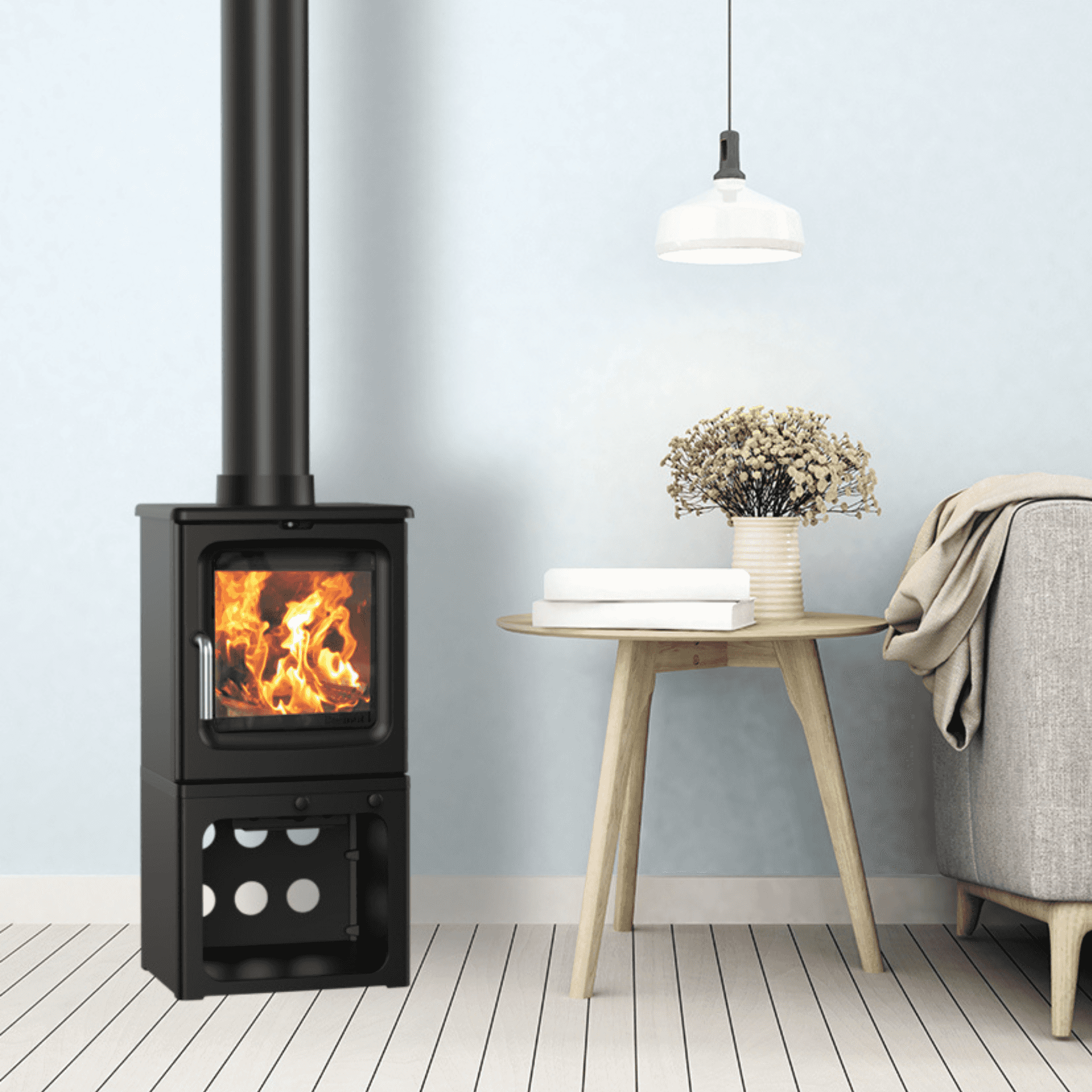 Saltfire Peanut 3 Tall 3kW Wood Burning Stove Saltfire