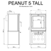 Saltfire Peanut 5 Tall 5kW Wood Burning Stove Saltfire