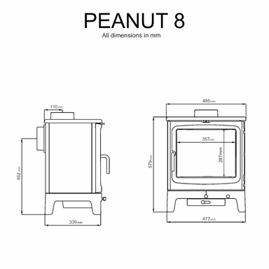 Saltfire Peanut 8 8kW Wood Burning Stove Saltfire