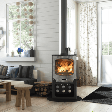 Saltfire ST-X8 Tall 8kW Wood Burning And Multi Fuel Stove Saltfire