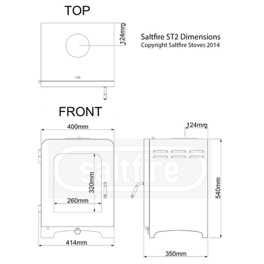 Saltfire ST2 5kW Wood Burning And Multi-Fuel Stove Saltfire