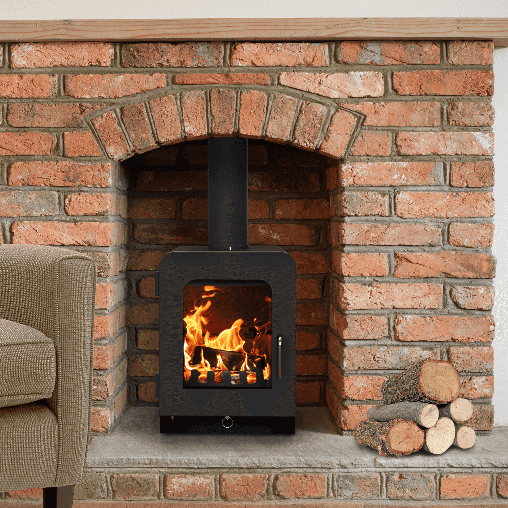Saltfire ST2 5kW Wood Burning And Multi-Fuel Stove Saltfire