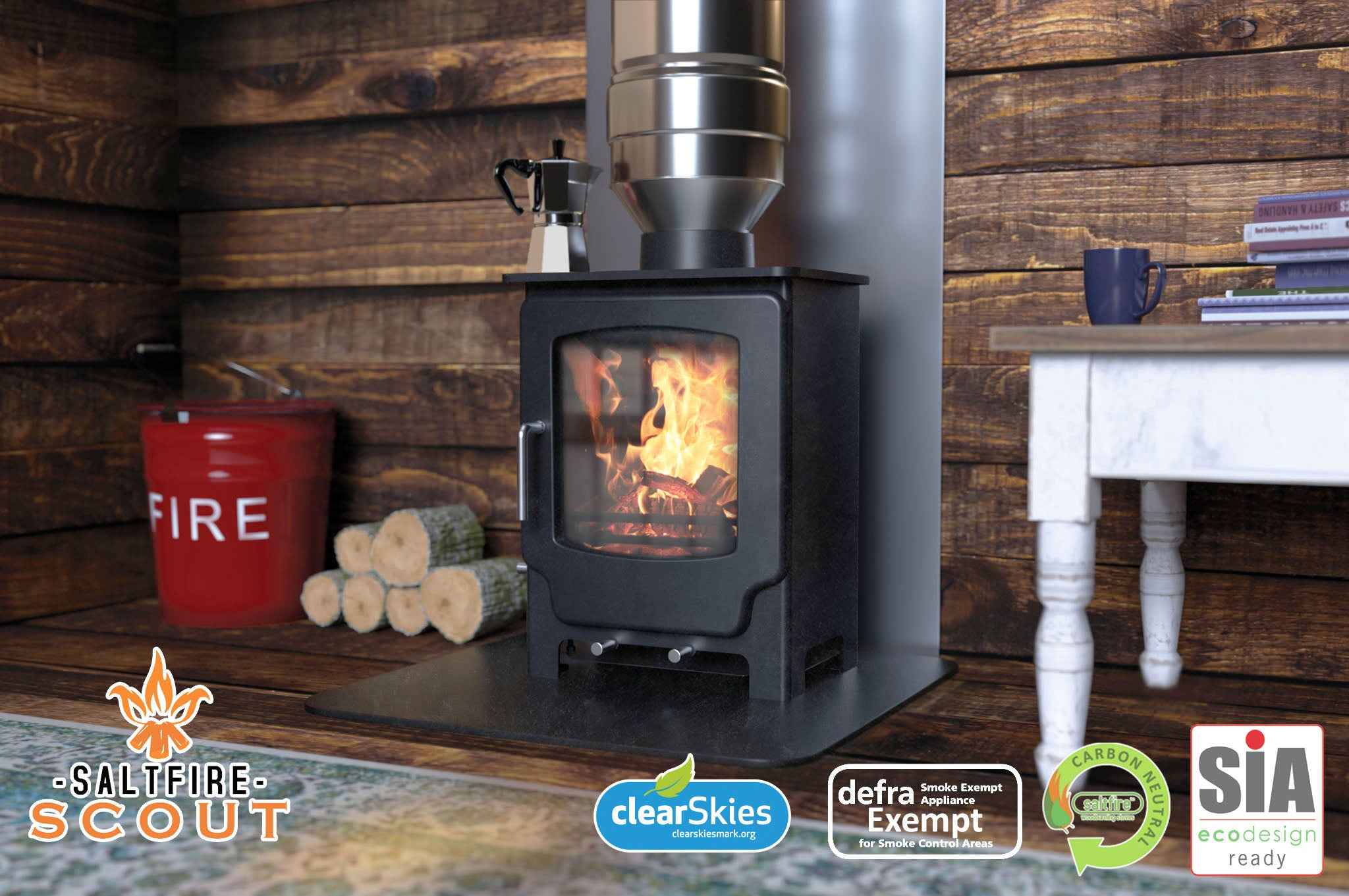 Saltfire Scout 4.5kW Multi-Fuel Stove Saltfire