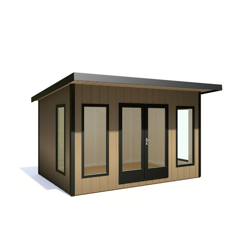 Shire Cali Pent Roof Fully Insulated Garden Office - 12 x 8