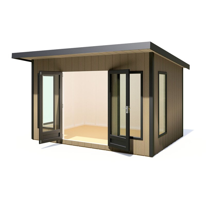 Shire Cali Pent Roof Fully Insulated Garden Office - 12 x 8