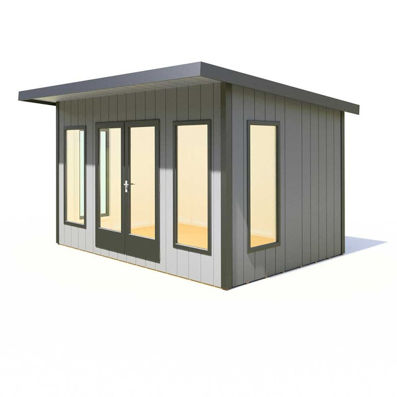 Shire Cali Pent Roof Fully Insulated Garden Office - 12 x 8