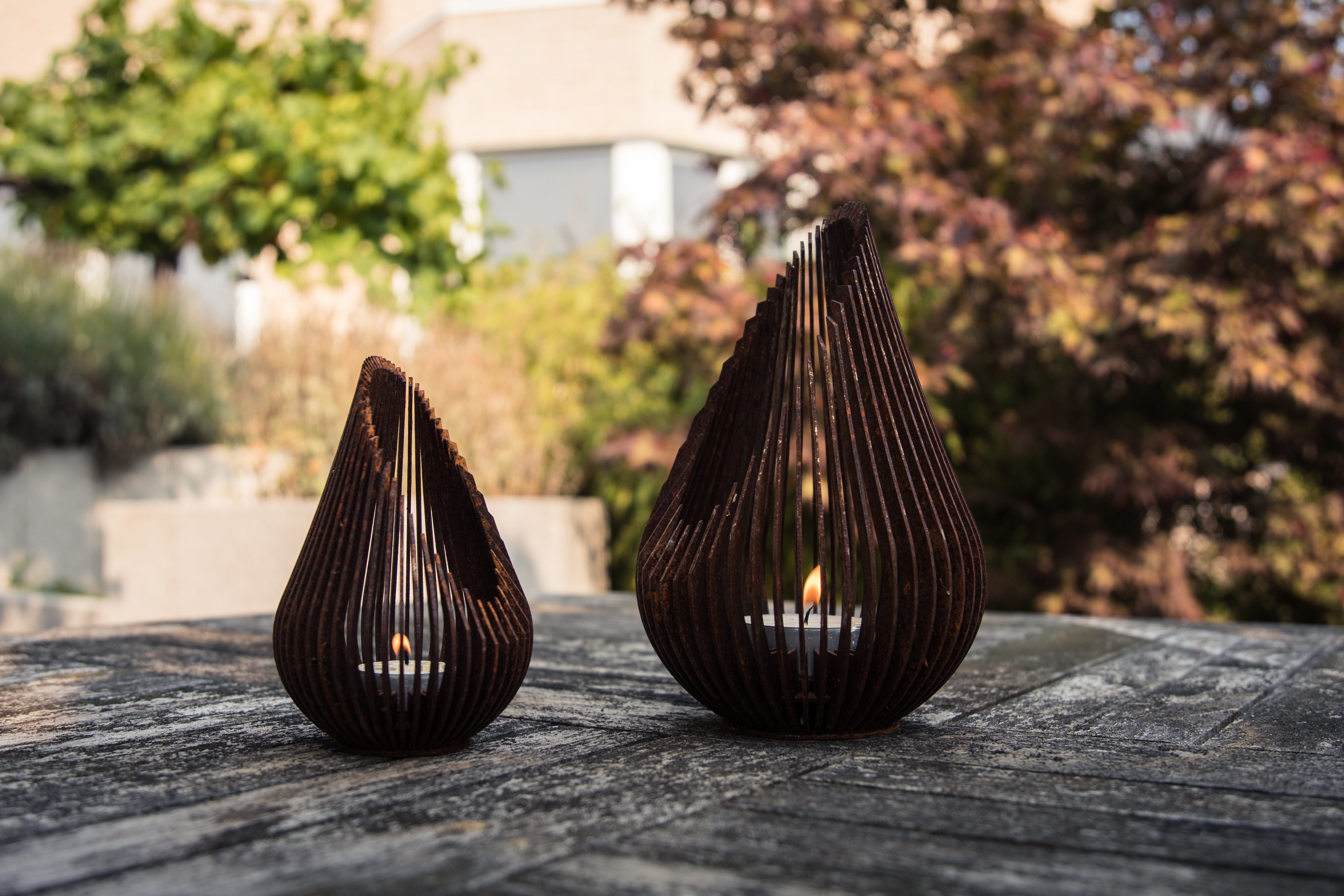 Glowbus Growdrop Corten Steel - Large (15cm x 22cm)