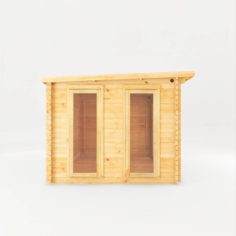 Mercia Studio Pent Log Cabin With Slatted Area - 7m x 3m (28mm-44mm)