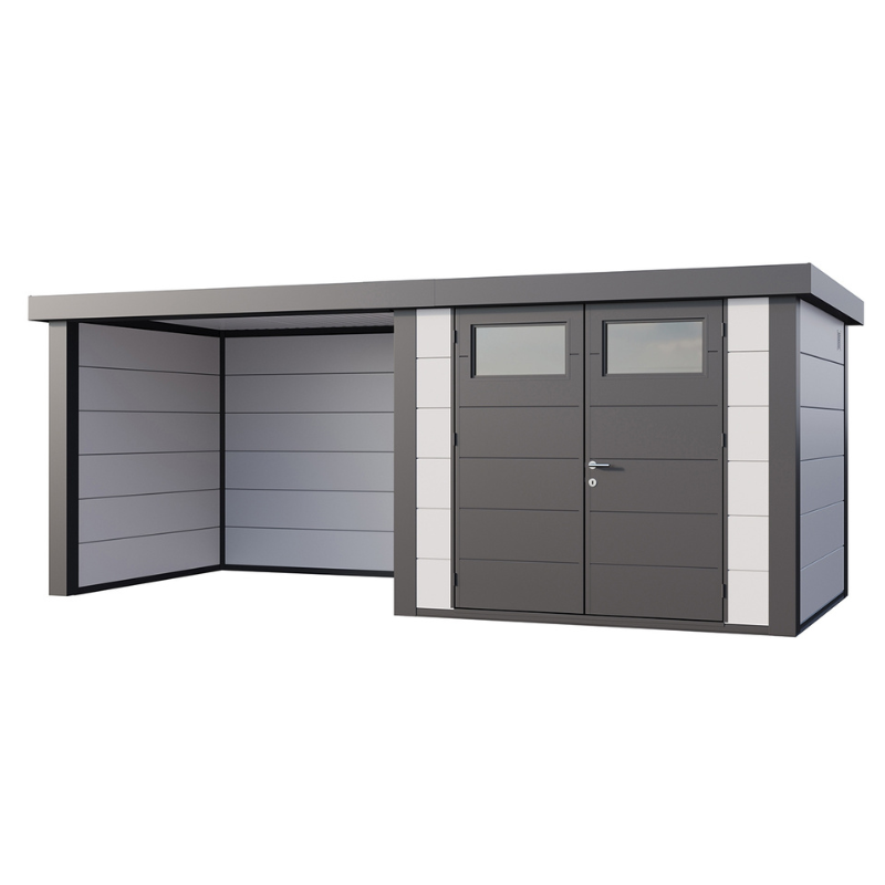 Telluria Eleganto 2724 Metal Garden Room With Small Closed Lounge (15 x 8.5 ft)