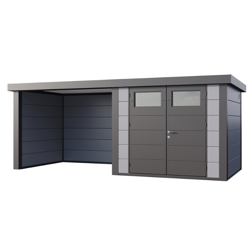 Telluria Eleganto 2724 Metal Garden Room With Small Closed Lounge (15 x 8.5 ft)