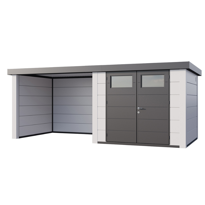 Telluria Eleganto 2724 Metal Garden Room With Small Closed Lounge (15 x 8.5 ft)