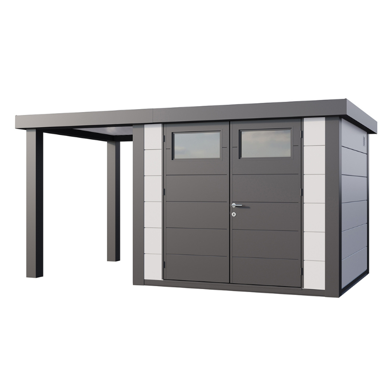 Telluria Eleganto 2724 Metal Garden Room With Small Open Lounge (15 x 8.5 ft)