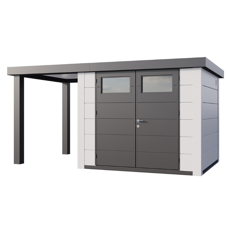 Telluria Eleganto 2724 Metal Garden Room With Small Open Lounge (15 x 8.5 ft)