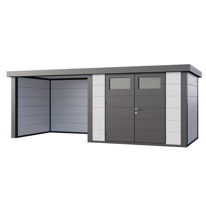 Telluria Eleganto 3024 Metal Garden Room With Small Closed Lounge (16 x 8 ft)