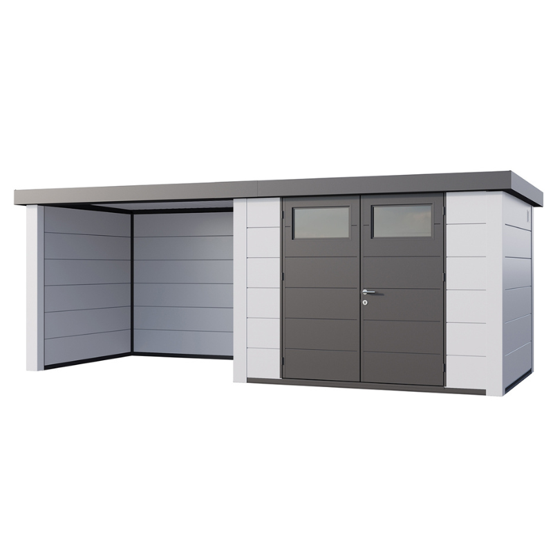 Telluria Eleganto 3024 Metal Garden Room With Small Closed Lounge (16 x 8 ft)